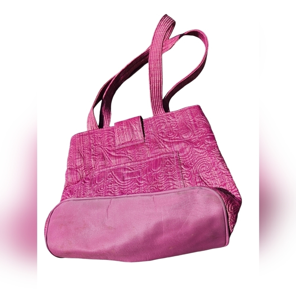 Donna Sharp Raspberry Quilted Bag - image 4